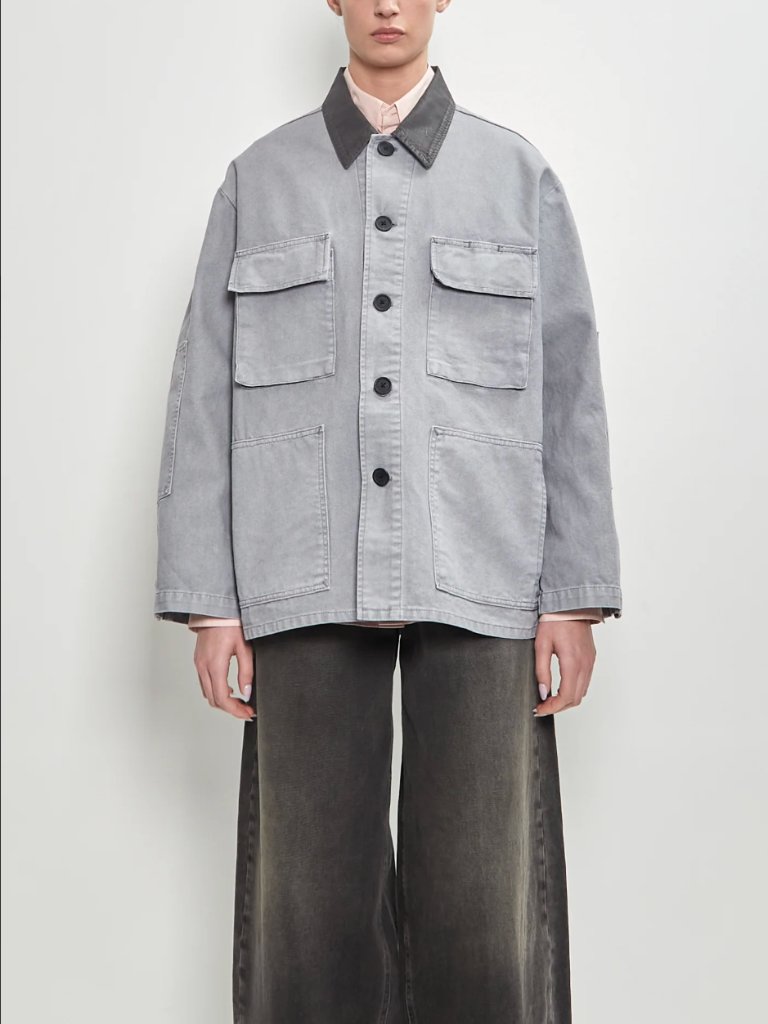 6397 Brand Cotton Barn Jacket In Slate Color